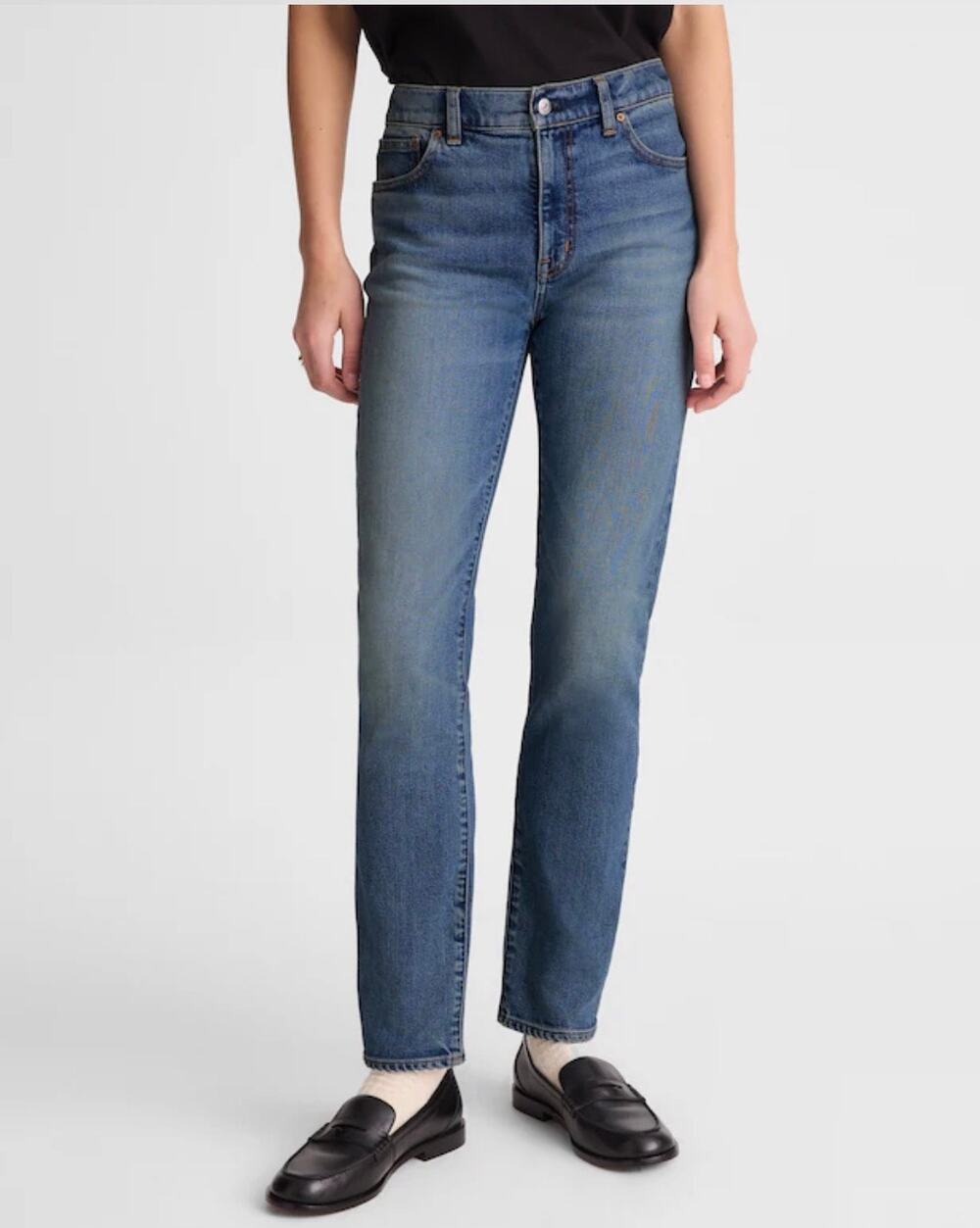 Madewell The Jules Slim-Straight Jean Size 25 Medium Wash EUC